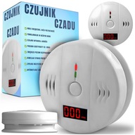CZUJNIK CZADU TLENKU WĘGLA CO | LCD | ALARM | CERTYFIKOWANY | DETEKTOR