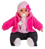 Lalka bobas interaktywna 45 cm mówi śpiewa zestaw Pampers butelki smoczek