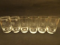 Szklanki OBR WSK Mielec, szklanki reklamowe Prl, szklanki 6 szt