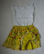 T27 NEXT Sukienka 110cm 5lat j.NOWA Żółta Koronkowa