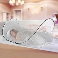 MOSKITIERA PODRÓŻNA SKŁADANA NA ŁÓŻKO KEMPING POJEDYNCZA OCHRONA