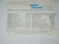 CWKS LEGIA WARSZAWA pismo -cennik pamiątek sportowych