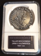 SREBRO.TALAR WSCHOWSKI JANA II KAZIMIERZA Z 1651 ROKU-NEFRYT (415)