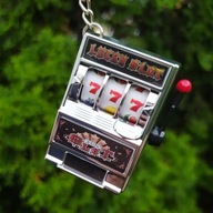 Brelok Jackpot do kluczy, mini automat do gry, zabawka antystresowa