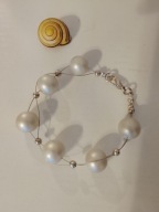 Bransoletka perłowa biała