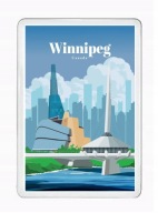 WINNIPEG KANADA magnes pamiątkowy na lodówkę akrylowy