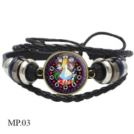 Skórzana bransoletka - Alicja w Krainie Czarów