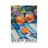 „Aperol Spritz” – Letni Ilustrowany Plakat Barowy