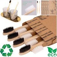 Bambusowe Szczoteczki do Zębów 8 Szt. z Miękkim Włosiem - BIODEGRADOWALNE