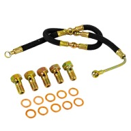 Rurka zlewna wtryskiwaczy Ursus C-360 oplot gumowy + śruby podkładki zestaw