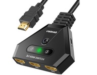 SWITCH HDMI PRZEŁĄCZNIK ADAPTER 3W1 VWRHAR FULLHD 4K 60HZ 3OUT 1IN