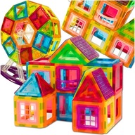 KLOCKI MAGNETYCZNE KONSTRUKCYJNE EDUKACYJNE DO BUDOWANIA DLA DZIECI 118 EL