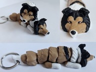 Brelok Pies Owczarek szkocki collie Lessie piesek do kluczy Żówiarnia 3D