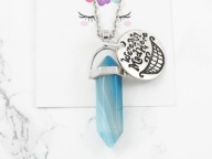 wisiorek TURKUSOWY AGAT kamień Kot z Cheshire MN31