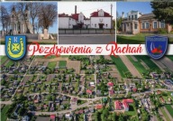 Rachanie Tomaszów Lubelski - Kościół parafialny, dwór, foto lotnicze - z7