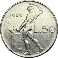WŁOCHY - 50 LIRE - 1969