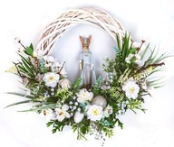 Wielkanocny wiosenny wianek na drzwi stroik na Wielkanoc 50 cm