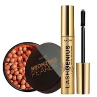 Zestaw do makijażu Avon Tusz Geniusz Black + Perełki Deep Bronze brązujące