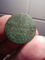 1 Grosz Polskie z Miedzi Kraiowey Krajowej 1824 Królestwo Polskie