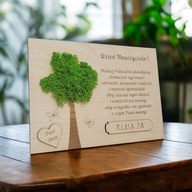 Dekoracyjna tabliczka OBRAZEK Drzewko Chrobotek PREZENT DZIEŃ NAUCZYCIELA