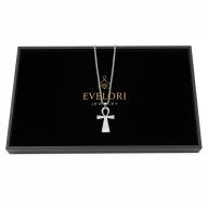 Egipski Krzyż Ankh z Modlitwą Naszyjnik Stalowy Vintage Hit