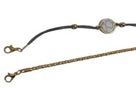 2w1 Bransoletki złote w stylu BOHO biały kamień