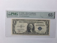 1 dolar 1935C USA silver certificate PMG 65 EPQ blok GE