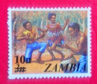 ZAMBIA 1975 rok przedruku: 1979 taniec czyste**