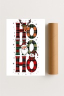 Plakat bez ramy 50x70cm Rudolf Mikołaj Bałwan święta zima dekoracja art