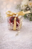 podziękowanie dla gości zestaw mydełko różaniec w boxie chrzest komunia