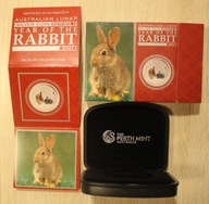 PUDEŁKO + ETUI + CERTYFIKAT NA MONETĘ Z SERI LUNAR II 2 ROK KRÓLIKA 2011