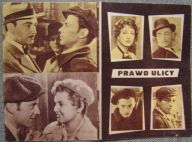 PRAWO ULICY -film prod.francuskiej -program kinowy -lata 50-te