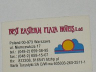 PLAZA HOTEL Ltd WARSZAWA naklejka