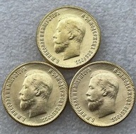 Moneta kolekcjonerska 10 rubli Rosja Car Mikołaj II 1901 1906 replika