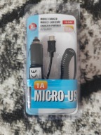 ...Ładowarka samochodowa Micro USB 1A 12-24V kabel spiralny