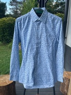 5 Koszula F&F subtelny urocze kwiaty jasnoniebieska rozmiar S