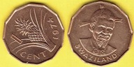 SWAZILAND 1 CENTS 1974 R.