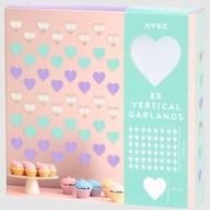 GIRLANDY W KSZTAŁCIE SERC – 8 SZT. × 165 CM