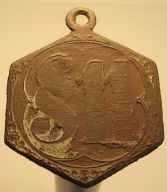 STARY MEDALION Z NAPISEM LIEBE DIE POLITIK I OZNACZENIEM PARAGRAF 11