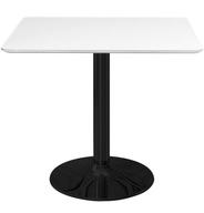 KWADRATOWY STÓŁ LUGANO| biały blat| czarna podstawa