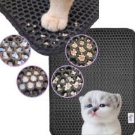 MATA POD KUWETĘ DLA KOTA CZARNA 40X50 CM PODKŁADKA NA ŻWIREK WODOODPORNA