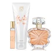 Avon Eve Become Zestaw kosmetyków [Perfumy + Balsam + Perfumetka]