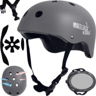 Kask rowerowy dziecięcy MalTrack szary regulowany 48-54 cm