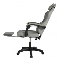 FOTEL GAMINGOWY Z PODNÓŻKIEM REGULOWANY ERGONOMICZNY OBROTOWY BIUROWY
