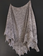 Chusta alpaca jedwab hand made rękodzieło