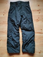 WEDZE spodnie narciarskie czarne ortalionowe nieprzemakalne zimowe 152 cm