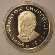 WINSTON CHURCHILL 1874 - 1965, NUMIZMAT, SREBRO PRÓBY 925; 26 GRAM
