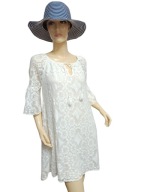 WŁOSKA SUKIENKA z koronkami chwosty 36/38/40