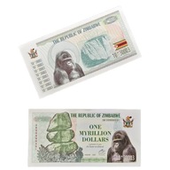 Unikatowy banknot kolekcjonerski 1 MYRILLION Dolarów Zimbabwe UV blikshop