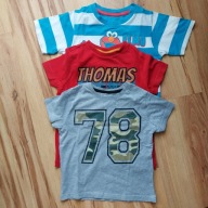 Śliczne bluzki,t- shirt zestaw 3 szt r 104-110 cm